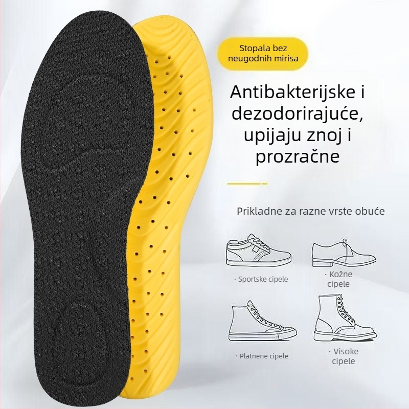 Antibakterijske dezodorirajuće uloške za cipele, upijaju znoj, prozračni, visoka elastičnost, apsorpcija udaraca, svakodnevni sport, tanki PU, unisex