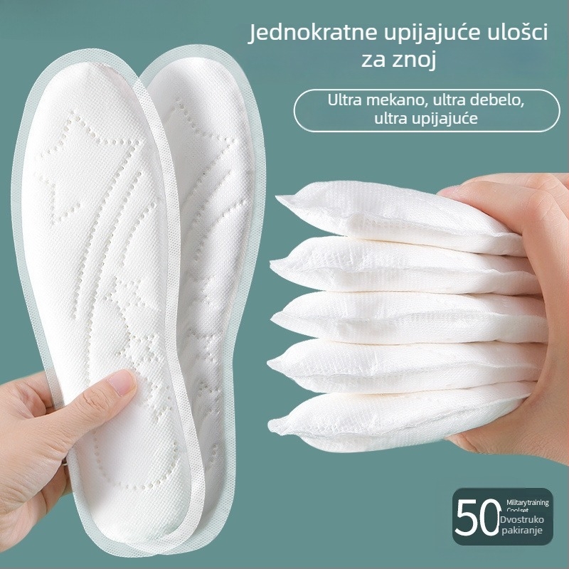 Uložci za jednokratnu upotrebu: upijaju znoj, deodoriraju i dišu, za muškarce i žene, vojna obuka, mekani i dugotrajni za ljetnu udobnost