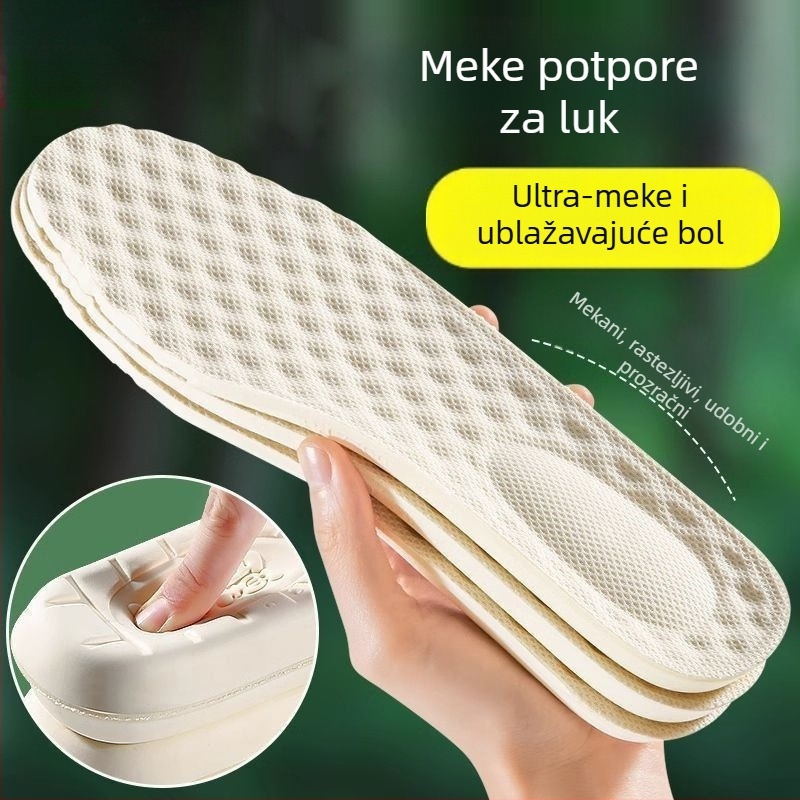 Ultra mekani latex ulošci protiv bolova u stopalima, za muškarce i žene, udobni, prozračni, antibakterijski, upijaju znoj, sportski ulošci s rebound efektom