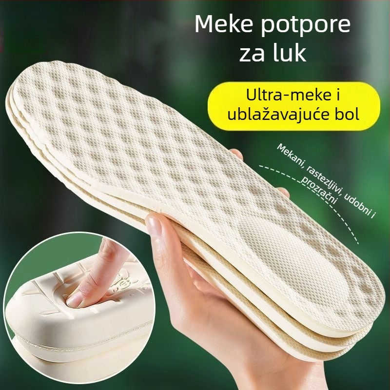 Ultra mekani latex ulošci protiv bolova u stopalima, za muškarce i žene, udobni, prozračni, antibakterijski, upijaju znoj, sportski ulošci s rebound efektom