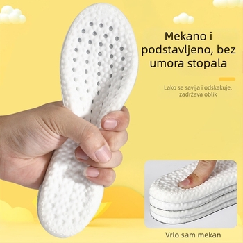 Dječji uložak za sportsku obuću, udoban, prozračan, upija znoj, visoka elastičnost, apsorpcija udaraca, PU pjena popcorn, može se izrezati