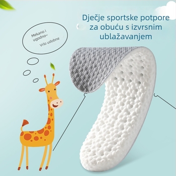 Dječji uložak za sportsku obuću, udoban, prozračan, upija znoj, visoka elastičnost, apsorpcija udaraca, PU pjena popcorn, može se izrezati