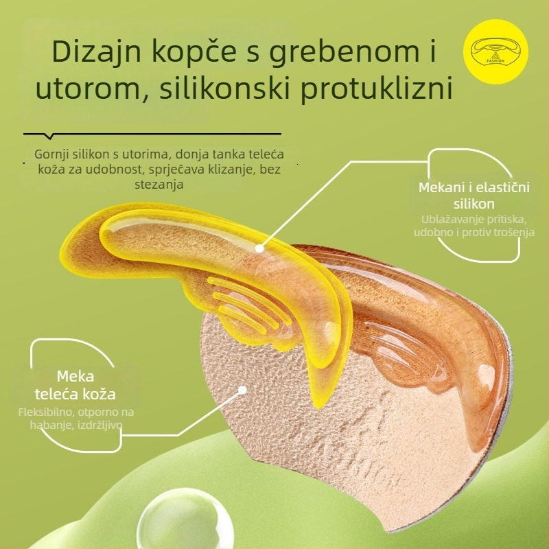 Kožne uloške za petu protiv trenja, mekane i udobne, sprječavaju trenje i klizanje, podesivi umetci za dame s visokim petama.