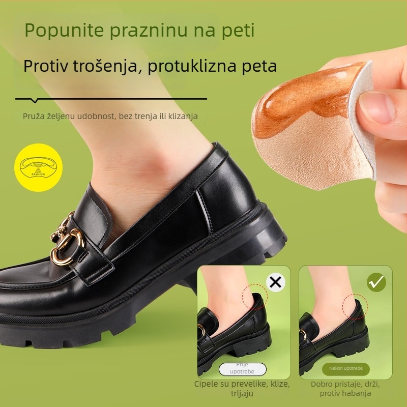 Kožne uloške za petu protiv trenja, mekane i udobne, sprječavaju trenje i klizanje, podesivi umetci za dame s visokim petama.