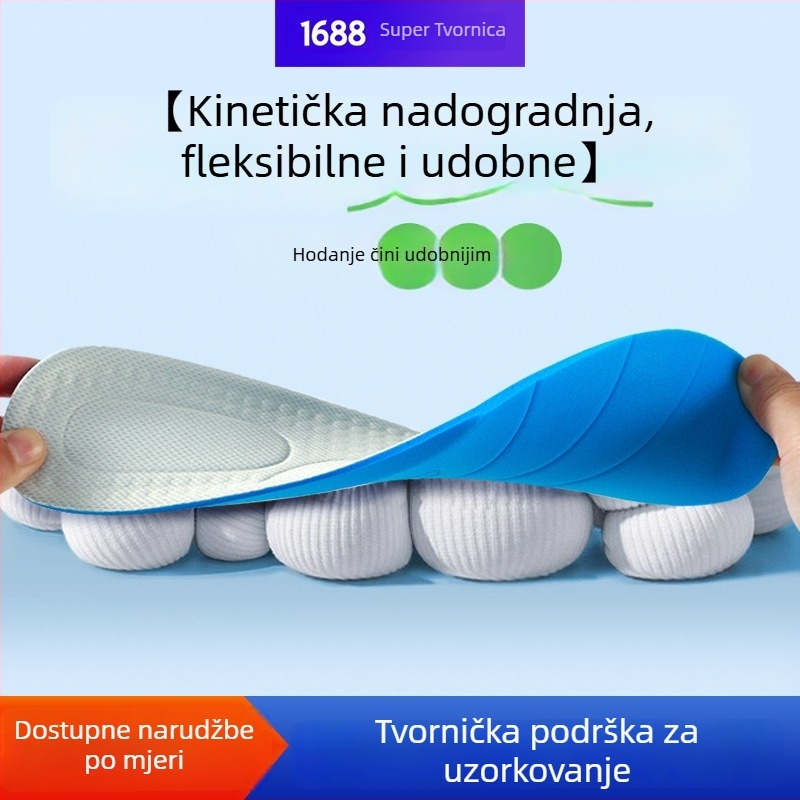 Sportske uloške s podrškom luka za trčanje i svakodnevnu upotrebu, visoka elastična apsorpcija udara, prozračne, upijaju znoj, debele, udobne mekane potplati, unisex