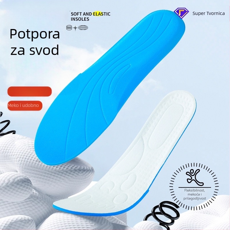 Sportske uloške s podrškom luka za trčanje i svakodnevnu upotrebu, visoka elastična apsorpcija udara, prozračne, upijaju znoj, debele, udobne mekane potplati, unisex