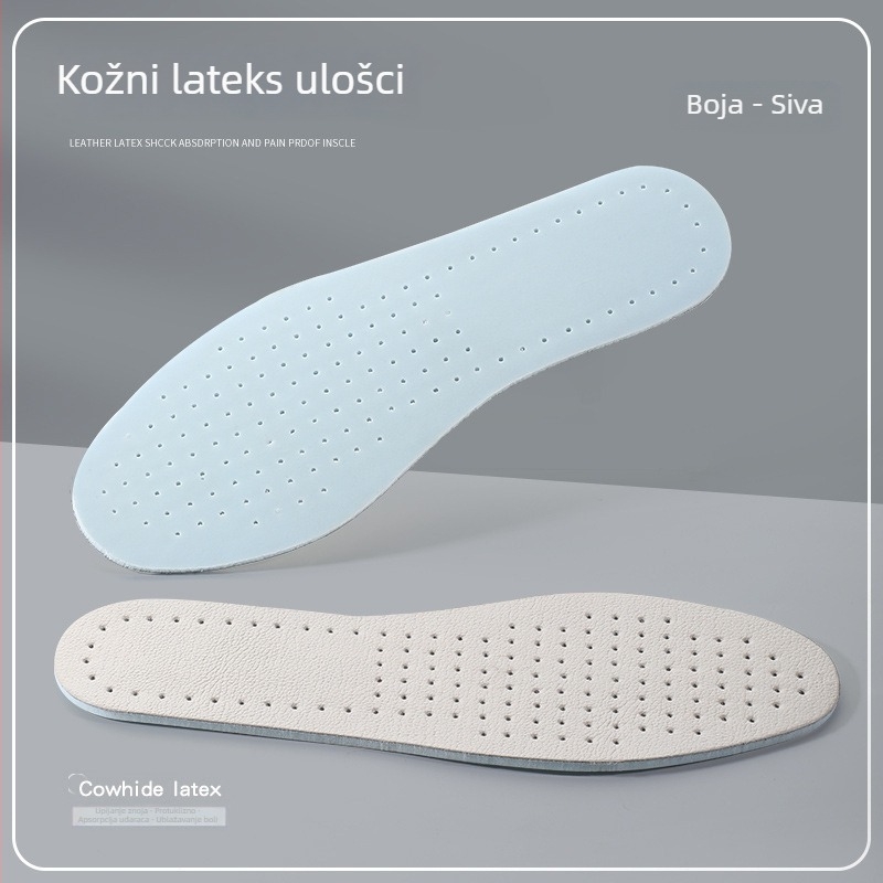 Uložak od teleće kože i lateksa, visoka elastičnost, apsorpcija udara, protiv mirisa, iznimno mekana puna podstava, prava koža, ljetna tanka