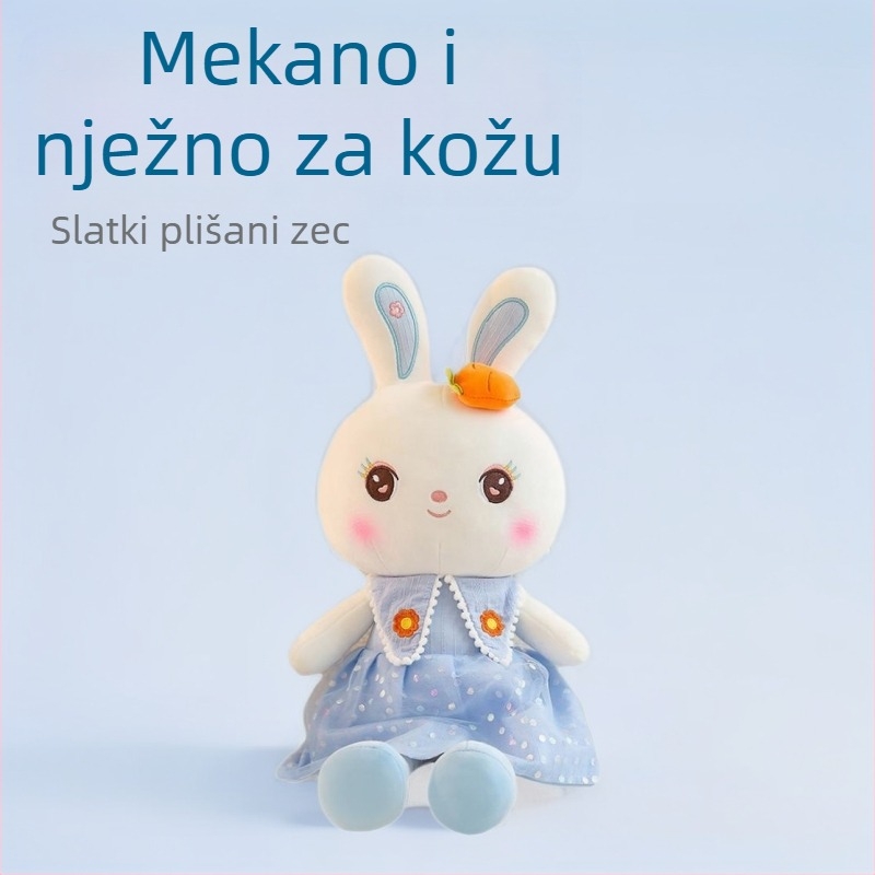 Veliki plišani zeko, plišanka za spavanje i jastuk, dar za rođendan djevojčicama