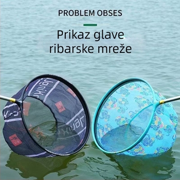 Glava mreže za ribolov od aluminijske legure, za natjecateljski ribolov, brzo sušenje, protiv zaplitanja