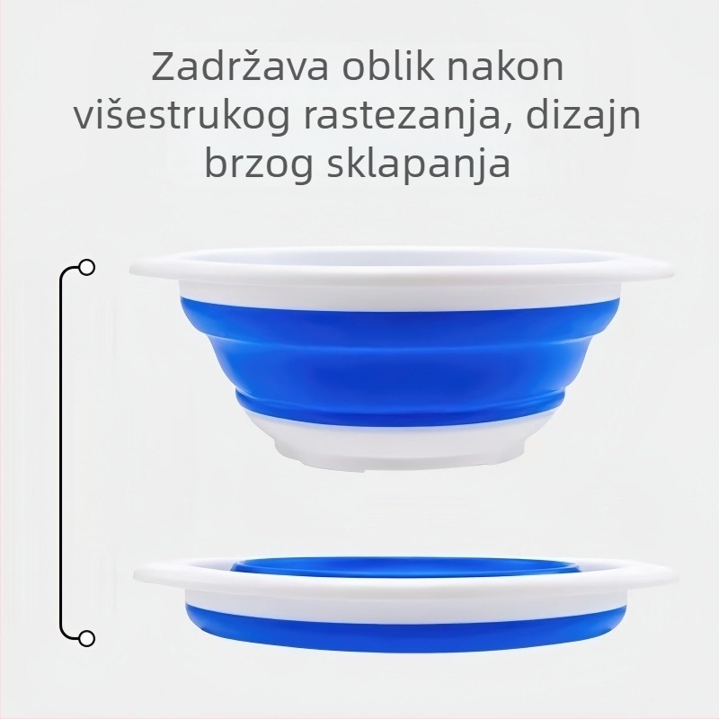Sklopiva posuda za miješanje mamaca s ladicom i otvorenim posudom za mamac – gumena konstrukcija