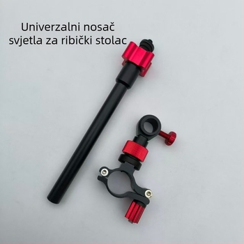 Prilagodljiv nosač lampe za noćni ribolov za kutiju i stolicu, univerzalna okretna oslonka, pribor za ribolov, legura aluminija-magnezija