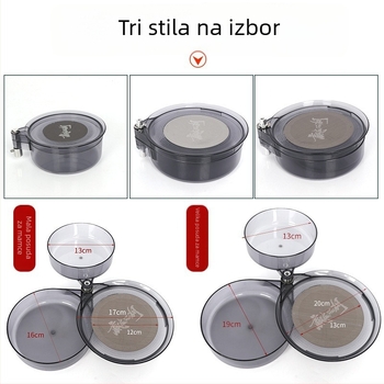 Mini magnetska univerzalna kutija za ribolov s jakim magnetom, 3-u-1 konkurentan mini komplet, posuda za mamac u obliku diska