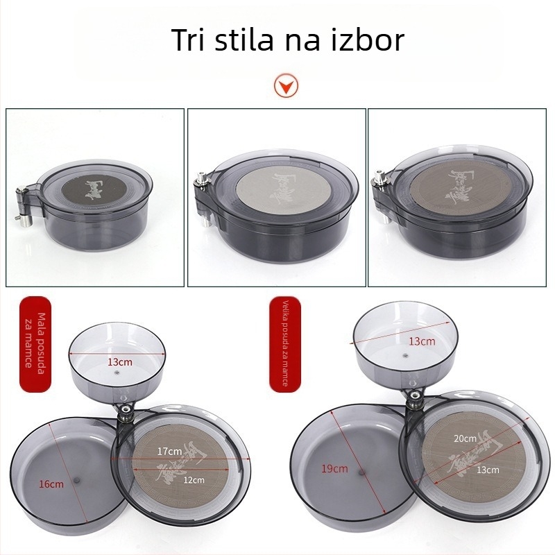 Mini magnetska univerzalna kutija za ribolov s jakim magnetom, 3-u-1 konkurentan mini komplet, posuda za mamac u obliku diska
