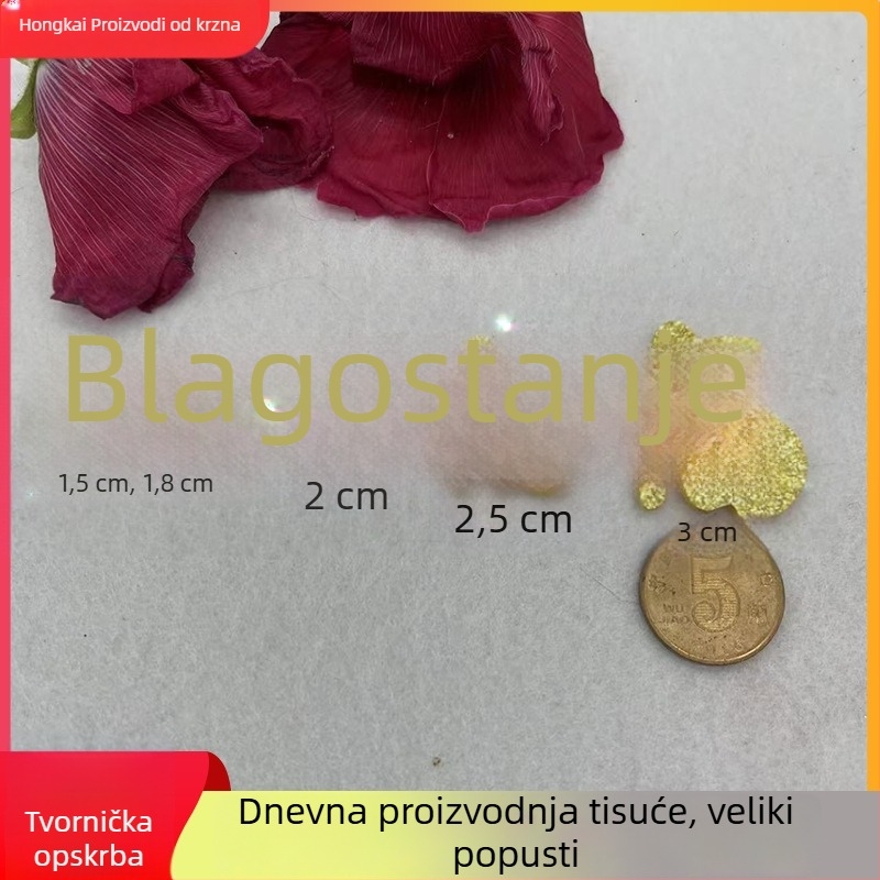 Materijal za DIY dodatke za kosu s patch simbolom sreće – retro svečana ukras s pajetama