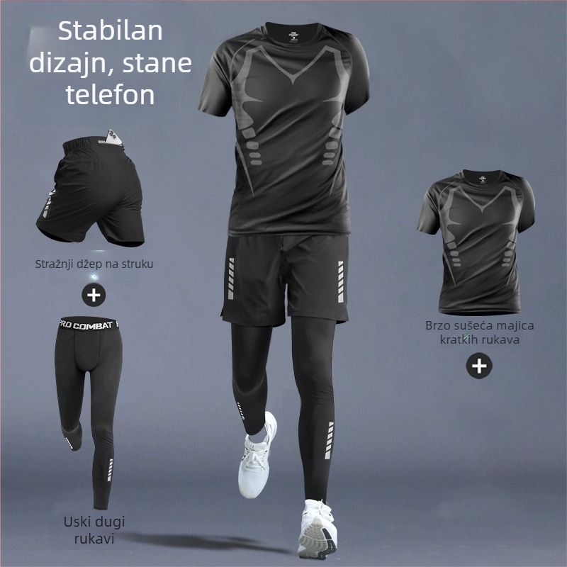 Unisex jakna za trčanje i trening s kapuljom, cjeloviti zatvarač i brzo sušeć materijal