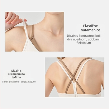 Ženski joga set za proljeće i ljeto, dvodijelni seksi outdoor fitness komad
