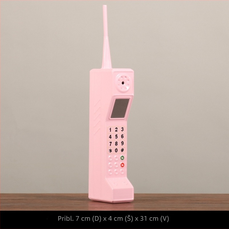 Retro nostalgični brick mobitel — rekvizit za scenu i dekorativni izlog, od željeza