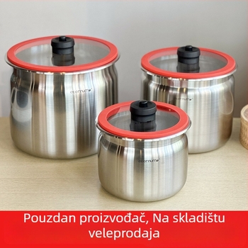 Nehrđajući čelični zatvoreni kuhinjski spremnik s poklopcem – mikro-vakuumski spremnik za rižu i čaj, debele izrade, otporan na insekte i vlagu