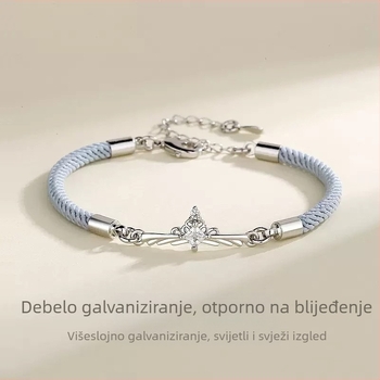 Set narukvica za princezu i viteza, bakar s elektroplatom, geometrijski dizajn, korejski stil, ženski dodatak