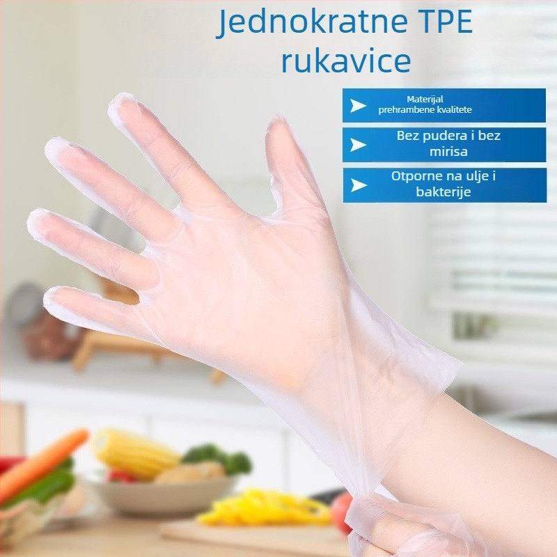 12-inčne produžene jednokratne PVC rukavice, za prehrambenu upotrebu, za pranje posuđa i kućanske poslove, deblje za catering