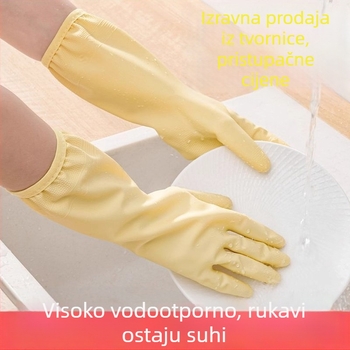 Kućanske rukavice za pranje posuđa i kuhinjsko čišćenje, produžene vodootporne nitrilne rukavice