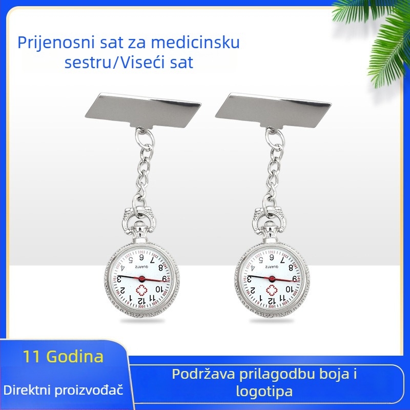 Unisex sat za medicinsku sestru u dijamantnom obliku, kvarcni mehanizam, nosiv na prsima, moderan medicinski sat