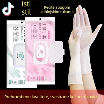 Nitril rukavice, ekstra debeli, vodootporne, jednokratne, za kuhinju i kućno čišćenje, pranje posuđa, pečenje i bojanje kose