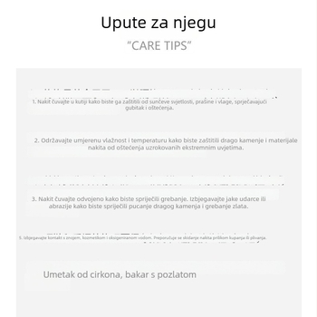 Gesen Jewelry Ženska narukvica od pozlaćenog bakra sa cirkonima u ugradnji – jednostavna, moderna