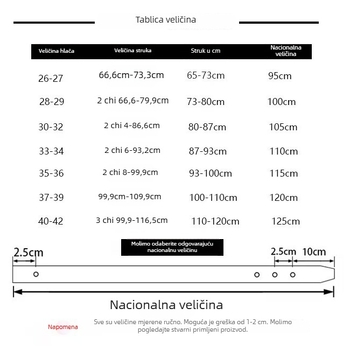 Muški kaiš od prave kože, prva sloja teleće kože, širina preko 4 cm, kaiš s kopčom na iglu, korejskog stila za poslovne i svakodnevne kombinacije