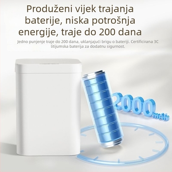 Pametan koš za otpad sa senzorom i poklopcem, potpuno automatski, kapacitet 4 L, za kuću – kuhinja, kupaonica, dnevna soba, napajanje