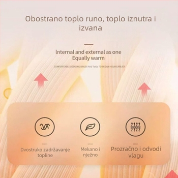 Plišani šal za vrat za muškarce srednje dobi i starije, jesensko‑zimska toplina, otporan na vjetar