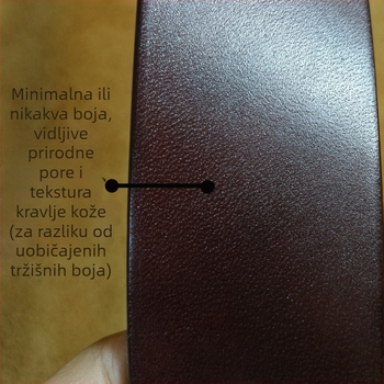 Muški kaiš od prvog sloja kože s mat automatskom kopčom, širina 2-4 cm, dužina 120 cm, poslovno opušten stil