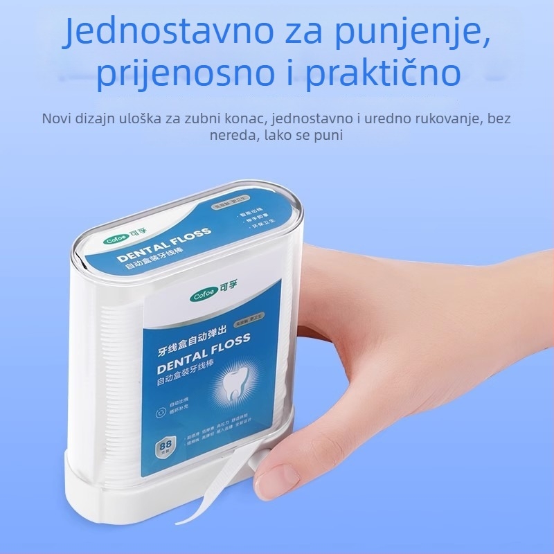 Kefu automatski dozator zubne konac, ultra tanka, obiteljsko pakiranje, 88 komada
