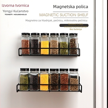 Magnetni višeslojni stalak za začine, zidni bez bušenja