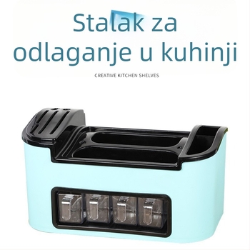 Set posuda za začine i bočice, držač noževa, kuhinjski organizator i držač štapića