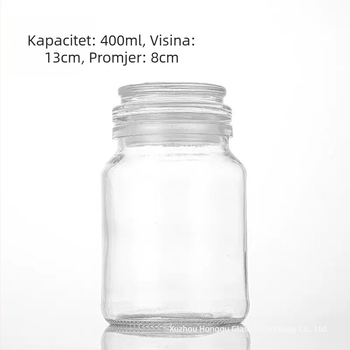 Staklena zatvorena posuda za instant kavu, kapacitet 1500 ml, prehrambena kvaliteta bez olova