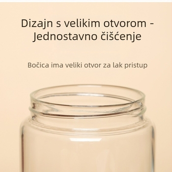 Prozirna staklena posuda za kuhinju s vijčanim poklopcem, za skladištenje žitarica, čaja s cvjetnim aromama i kave.
