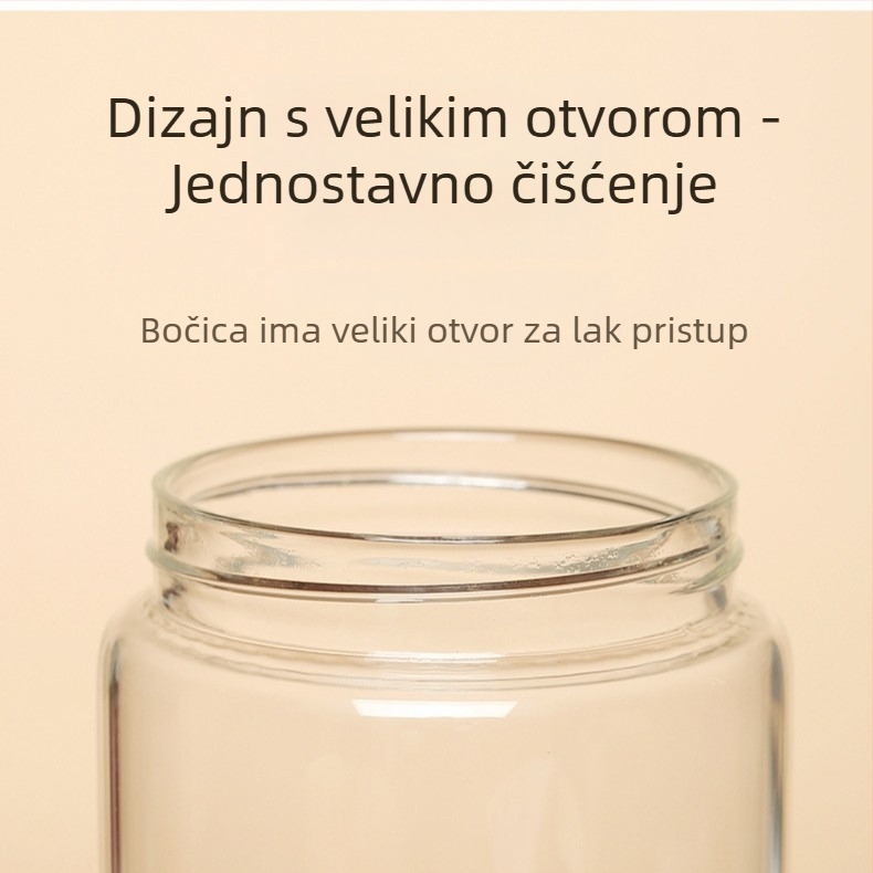 Prozirna staklena posuda za kuhinju s vijčanim poklopcem, za skladištenje žitarica, čaja s cvjetnim aromama i kave.
