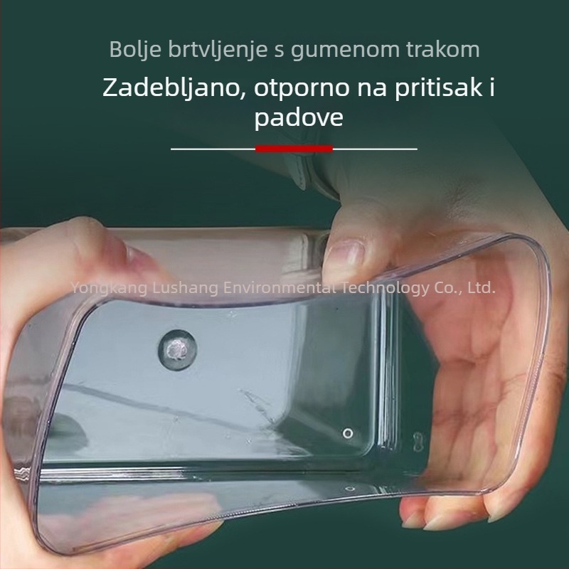 Plastična četvrtasta posuda za voćni prah i zrna kave, prozirna zatvorena staklenka za skladištenje hrane