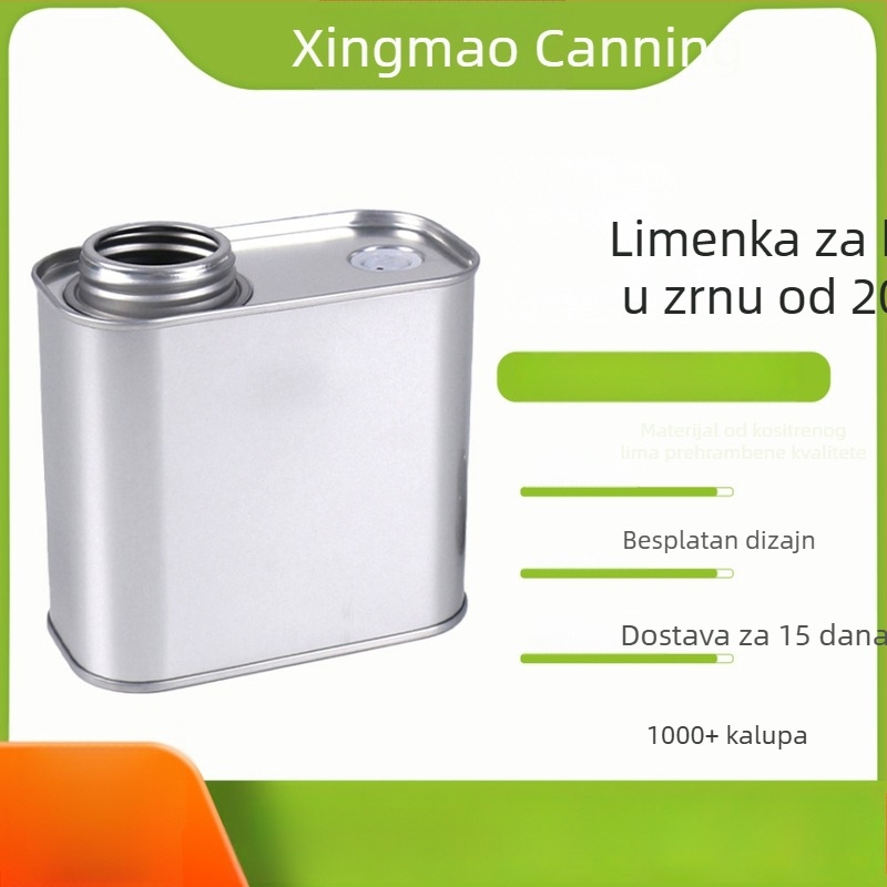 Kutija za kavu s jednosmjernim ventilom, metalna limenka s vijčanim poklopcem, kapacitet 200 g