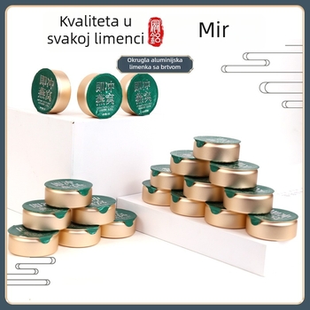 Krona aluminijska kutija za čaj, zatvorena mini metalna kutija za čaj od legure
