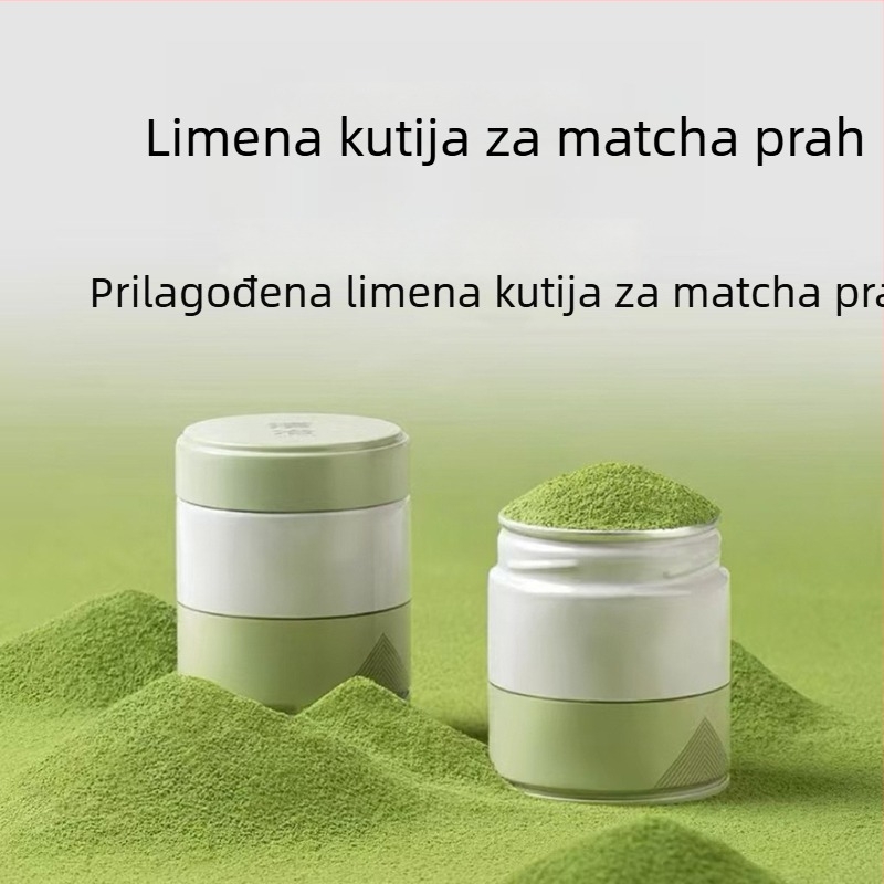 50 g Matcha praha u metalnoj limenci s lako otvarajućim poklopcem, prilagodljiva kutija za čaj