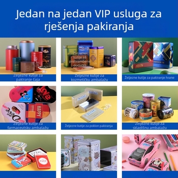 Prilagođena okrugla limenka za čaj – crni čaj, zeleni čaj, aromatizirani čajevi i orašasti plodovi – metalno pakiranje