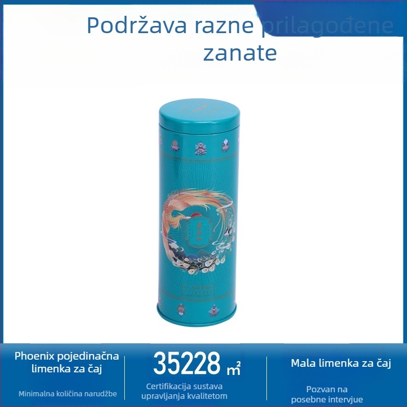 Prilagođena okrugla limenka za čaj – crni čaj, zeleni čaj, aromatizirani čajevi i orašasti plodovi – metalno pakiranje
