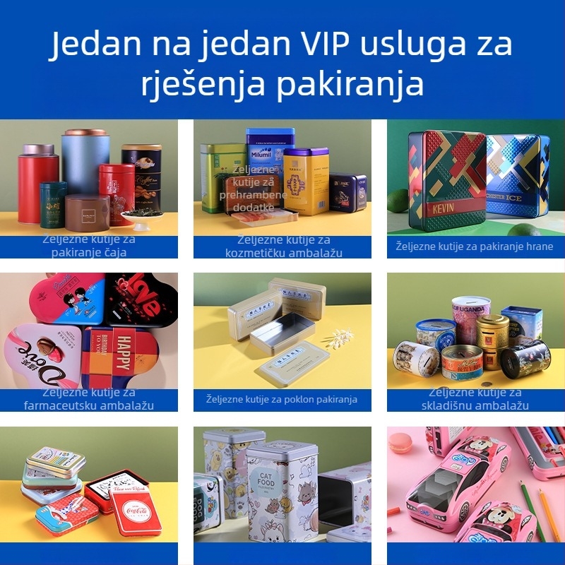 Prilagođena okrugla limenka za čaj – crni čaj, zeleni čaj, aromatizirani čajevi i orašasti plodovi – metalno pakiranje