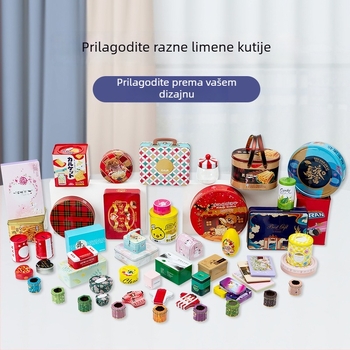 Prilagodljive kvadratne metalne kutije za čaj i mooncake, kineski uzorci, velike kapacitete, zatvorene
