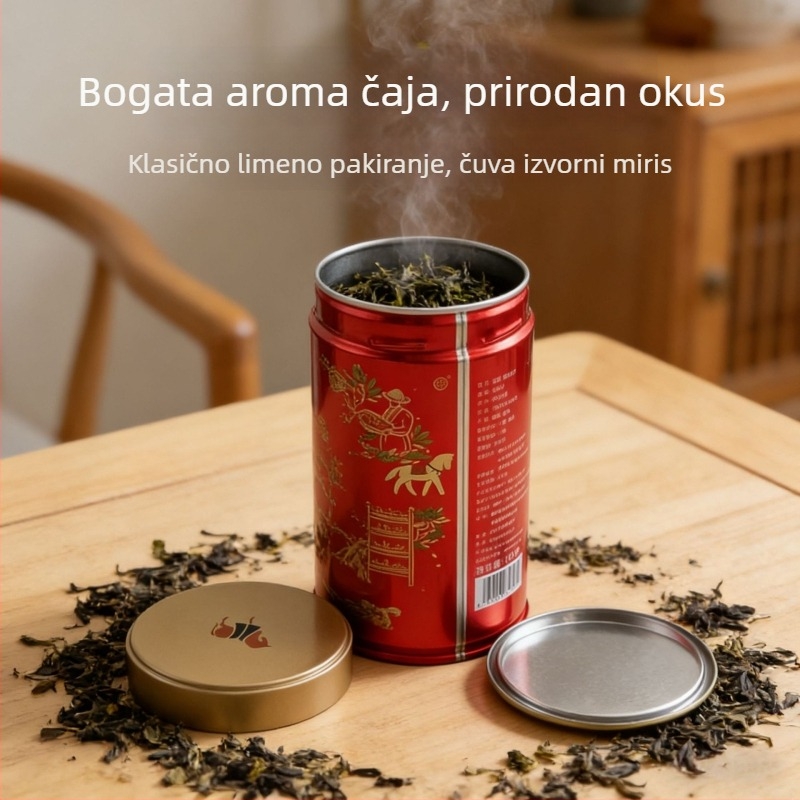Okrugla limena kutija za čaj, zapečaćena i otporna na vlagu, otisak logotipa, prilagodljiva