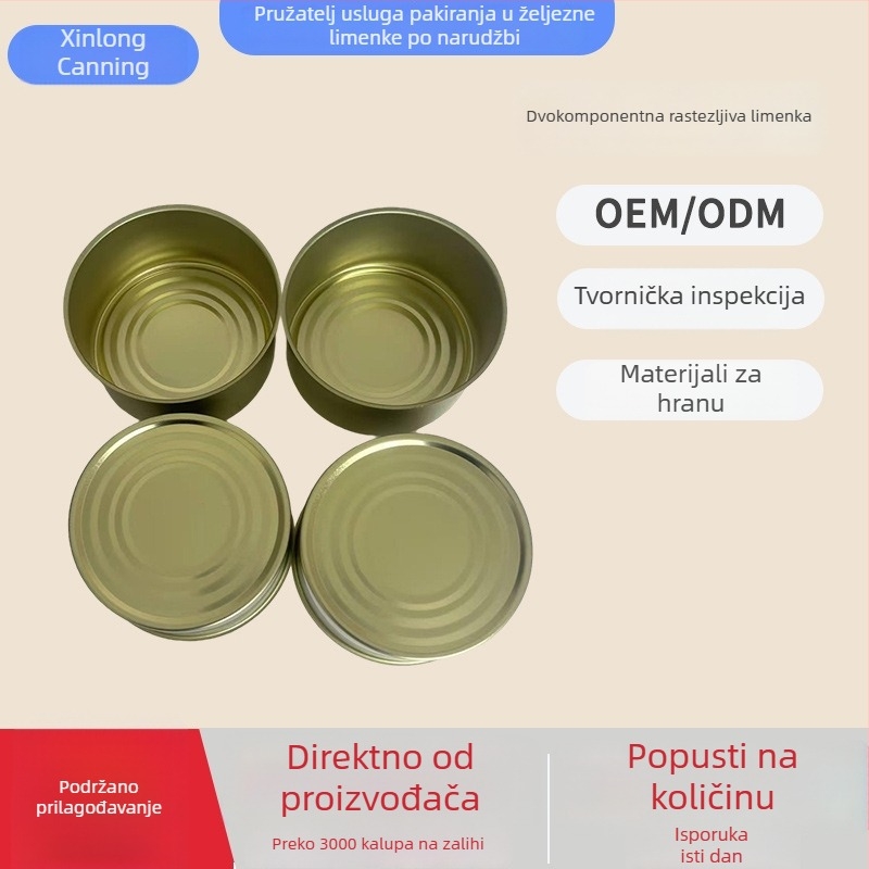Xinlong Dvije-djelne limene konzerve za tunu, govedinu i janjetinu