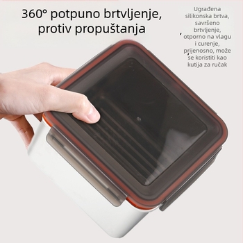 Set posuda za hranu od nehrđajućeg čelika 304/316, zatvorene posude za pohranu hrane, za hladnjak i zamrzivač, kampiranje