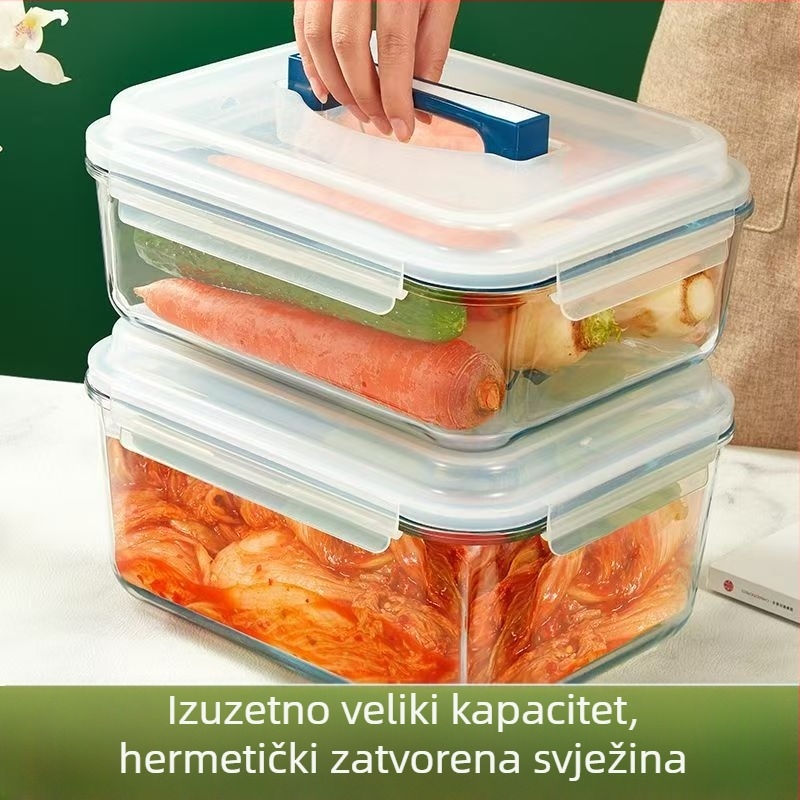 Staklena posuda s poklopcem za kiselo povrće, posuda za skladištenje hrane, hladnjak, kapacitet 300 ml